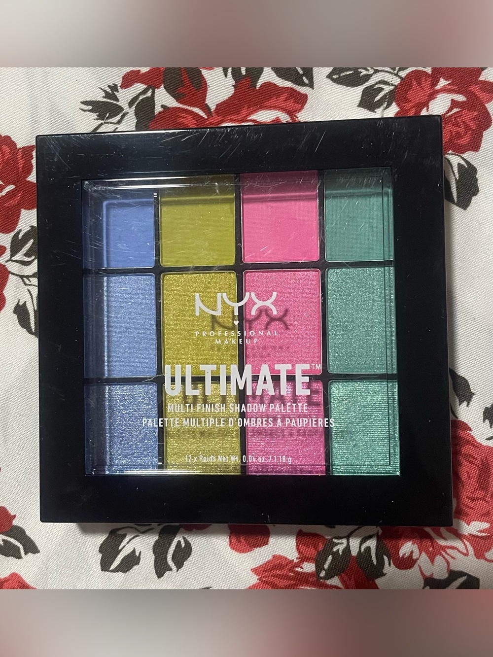 NYX Ultimate Multi-Finish Eyeshadow Palette - Blue, Lime, Pink, Teal